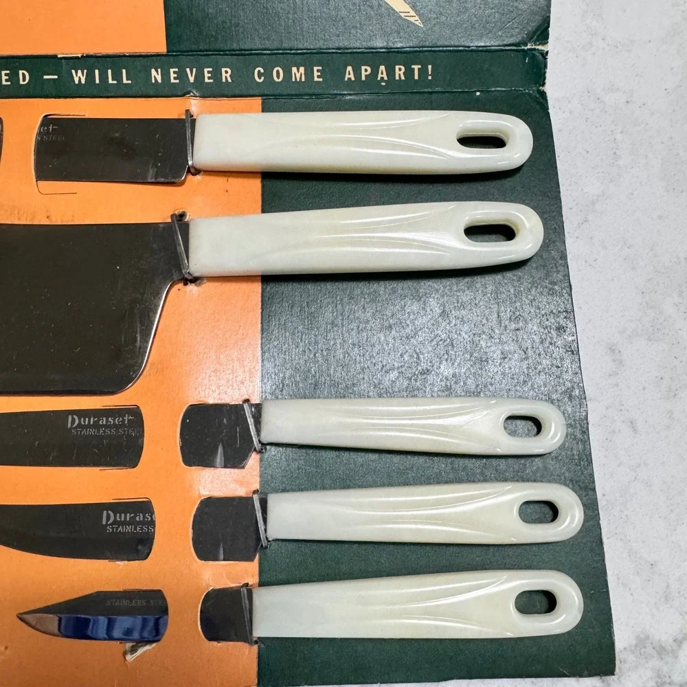 Amazing Rare Vintage Duraset Kleaver Knife Set Well Preserved Original‎ Box NEW